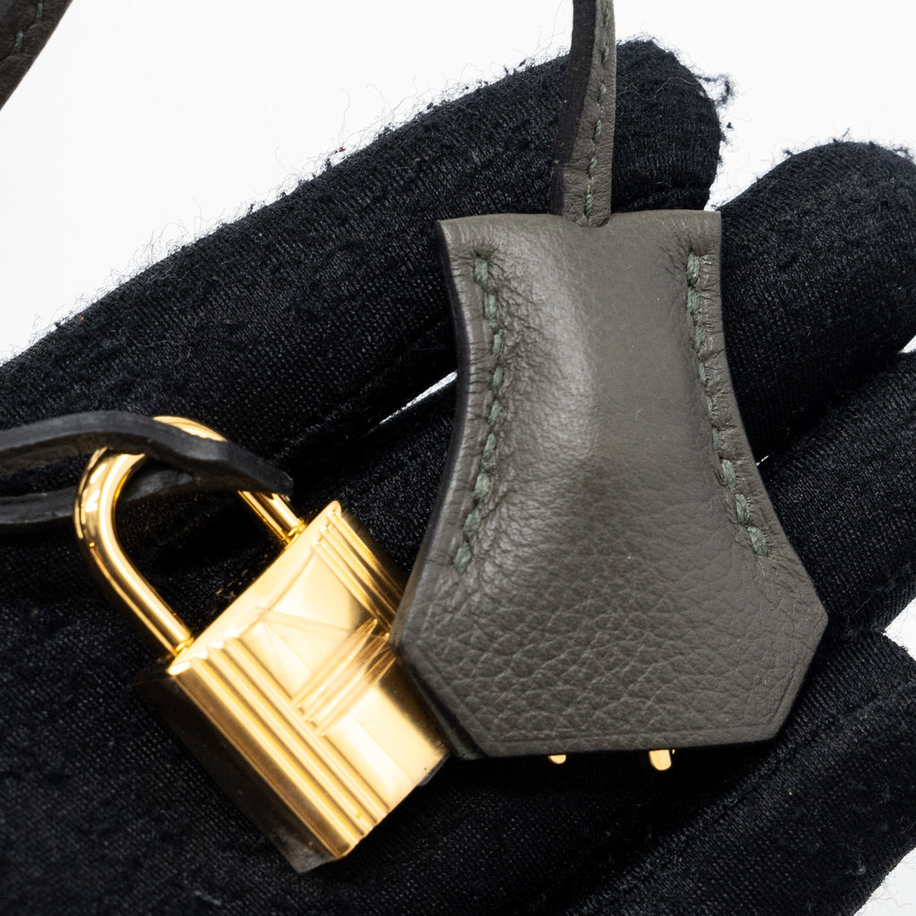 Hermes kelly 28 evercolor vert de gris GHW