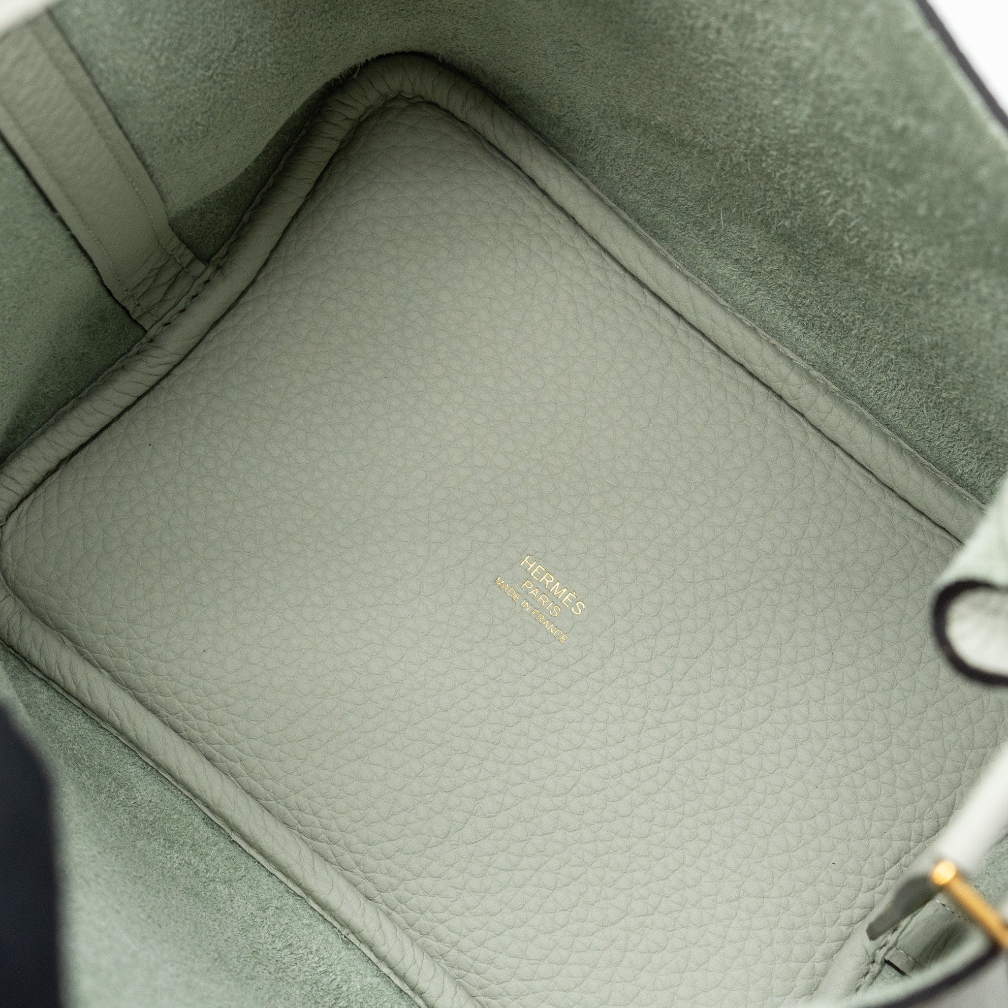 HERMES PICOTIN 18 LOCK BAG CLEMENCE GRIS NEVE GHW