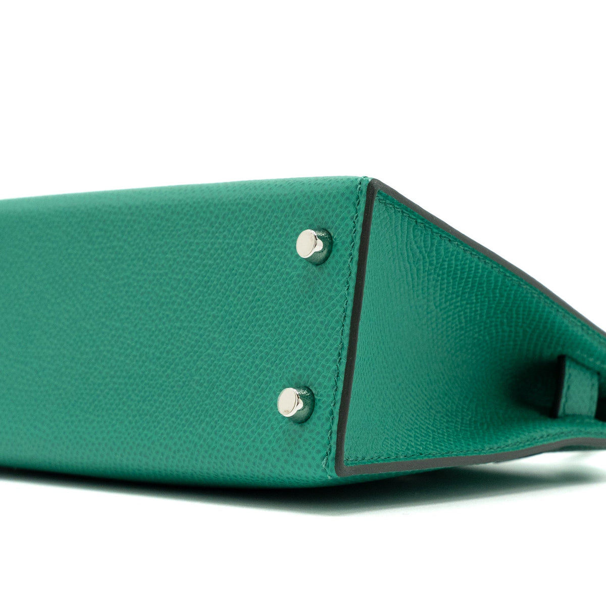 Hermes Mini Kelly Epsom Wooly Strap Vert Jade/ Blue Paradis-Saphir SHW