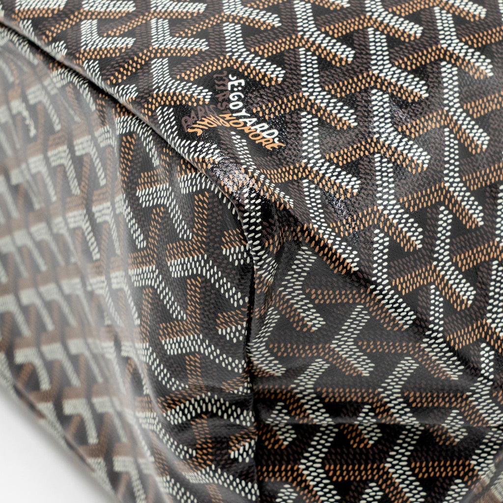 GOYARD SAINT LOUIS PM BAG GOYARDINE CANVAS/CALFSKIN NATUREL SHW