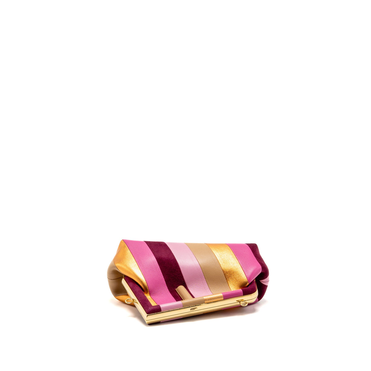 Fendi First Small Bag Striped Inlay Nappa/Suede Leather Multicolour GHW
