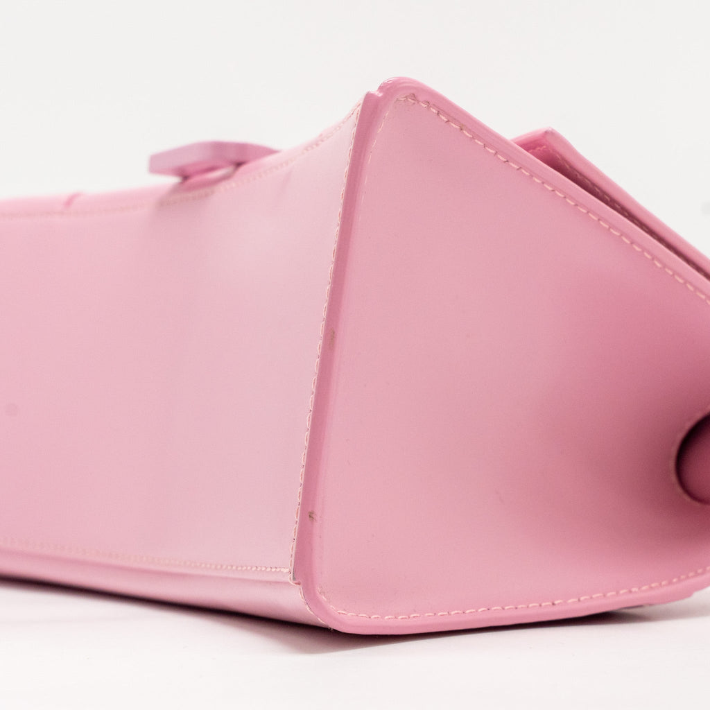 BALENCIAGA SMALL HOURGLASS BAG CALFSKIN PINK SHW