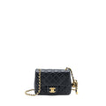 CHANEL 22S PEARL CRUSH MINI SQUARE FLAP BAG LAMBSKIN BLACK GHW(MICROCHIP)
