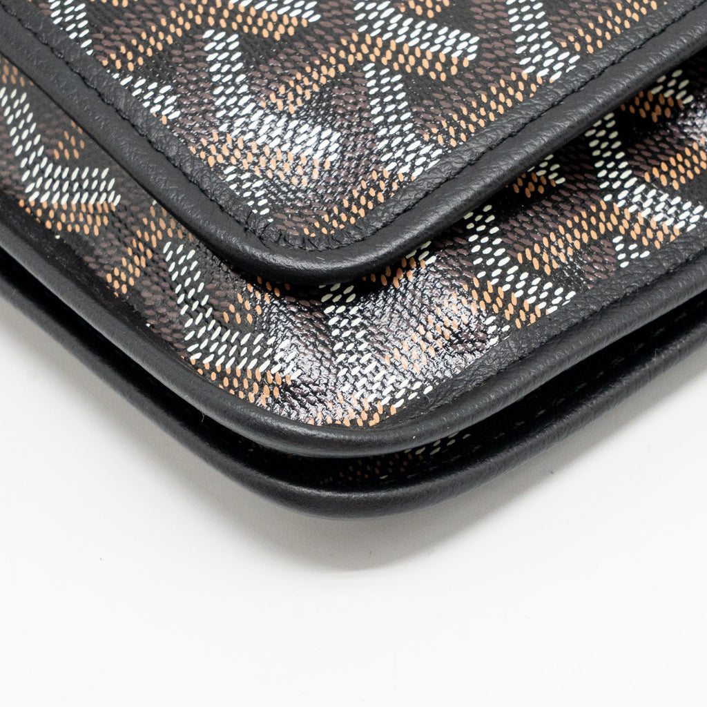 GOYARD PLUMET POCKET POCHETTE GOYARDINE CANVAS BLACK SHW