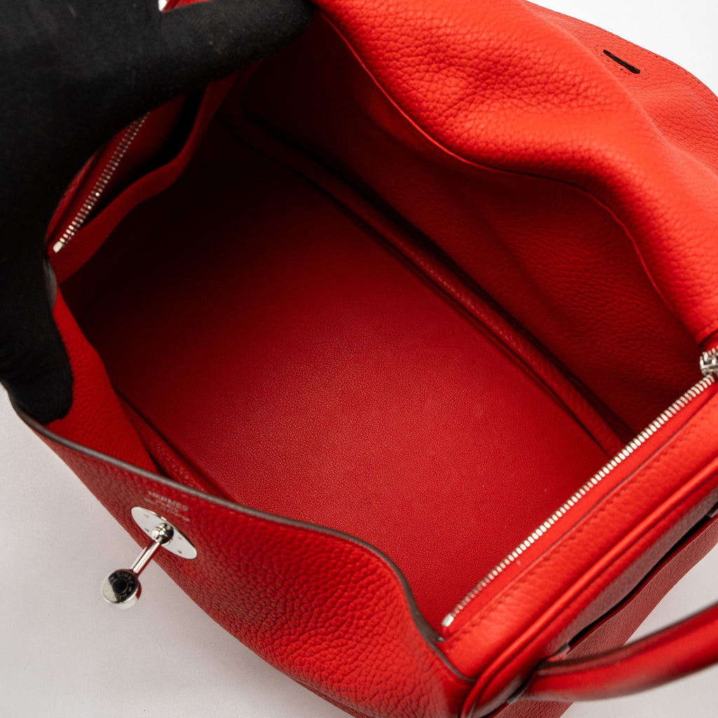 Hermes Lindy 26 Clemence S3 Rouge De Coeur SHW