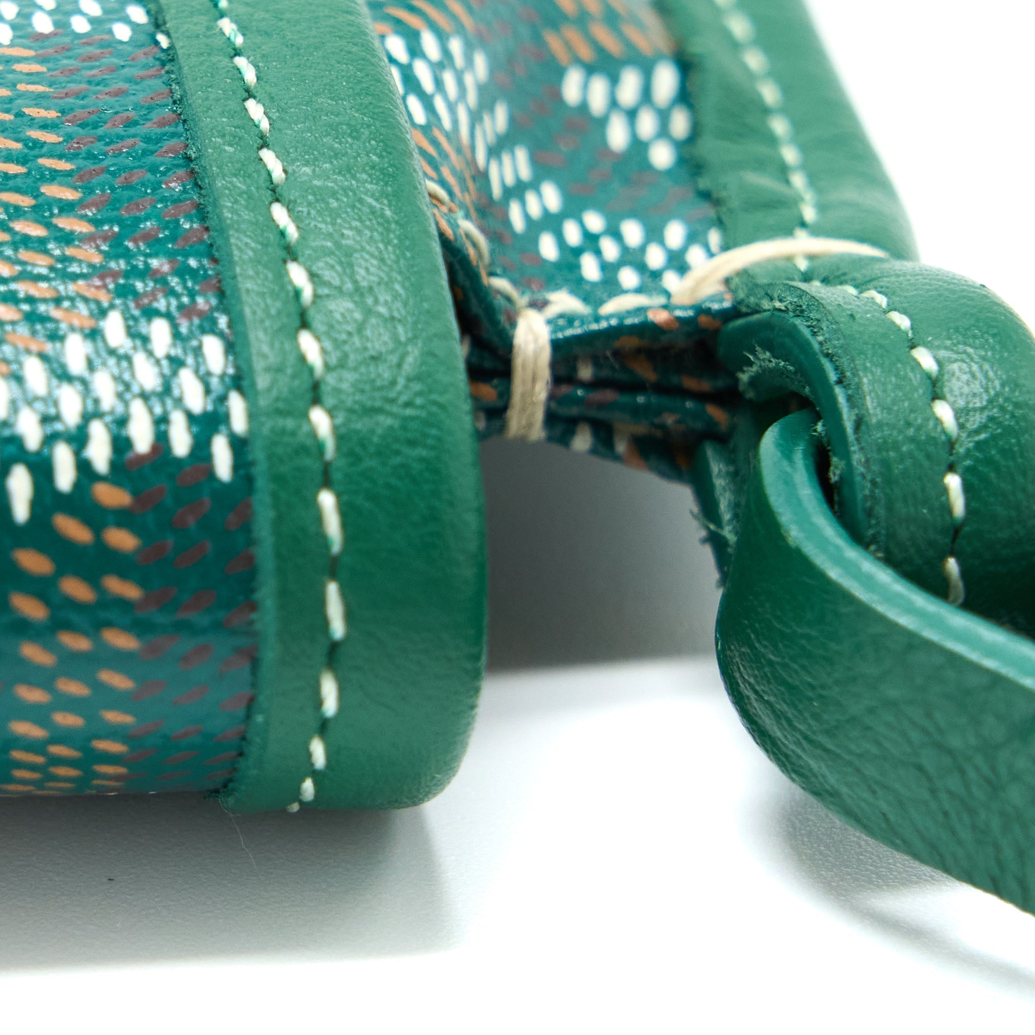 GOYARD POCHETTE PLUMET GOYARDINE CANVAS VERT SHW