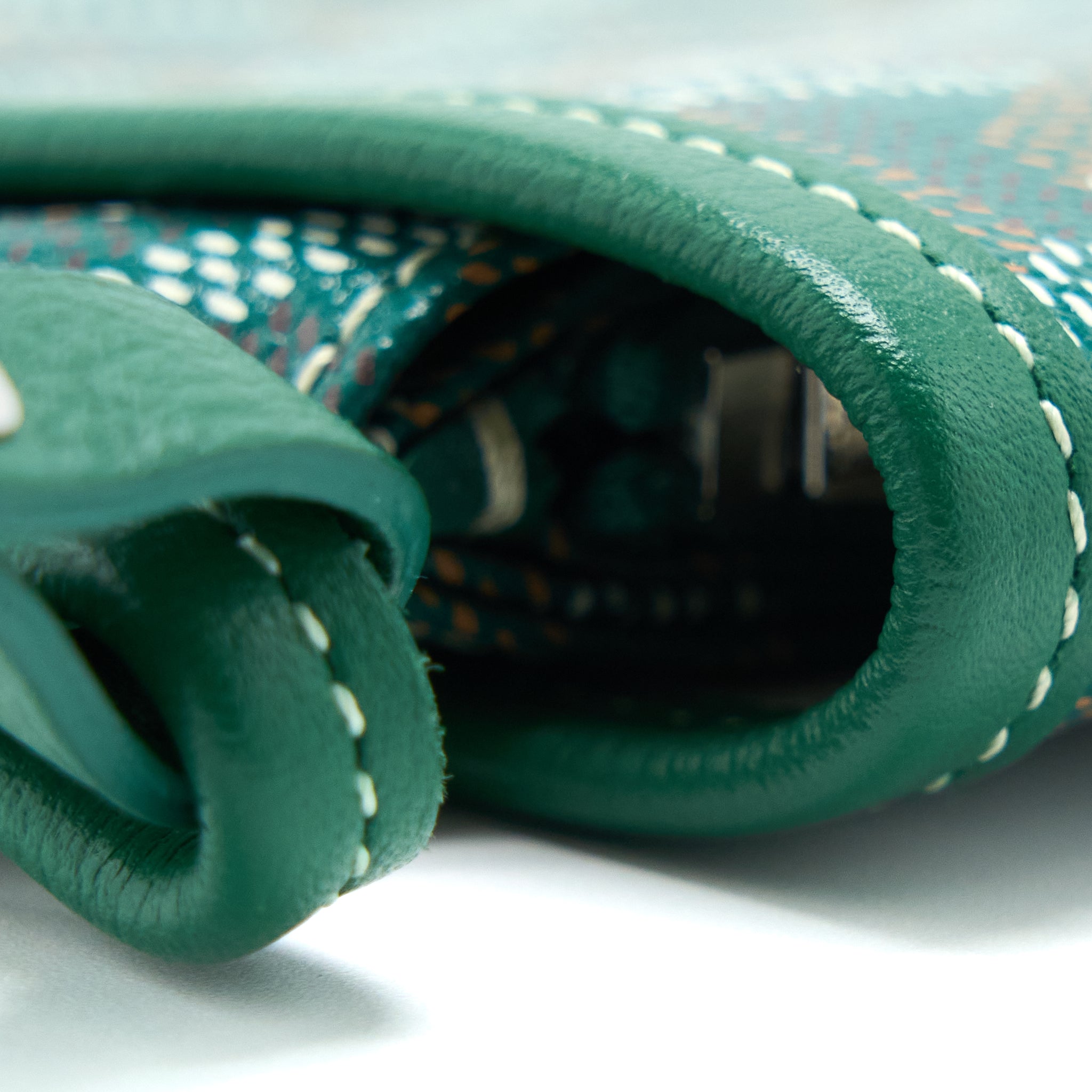 GOYARD POCHETTE PLUMET GOYARDINE CANVAS VERT SHW