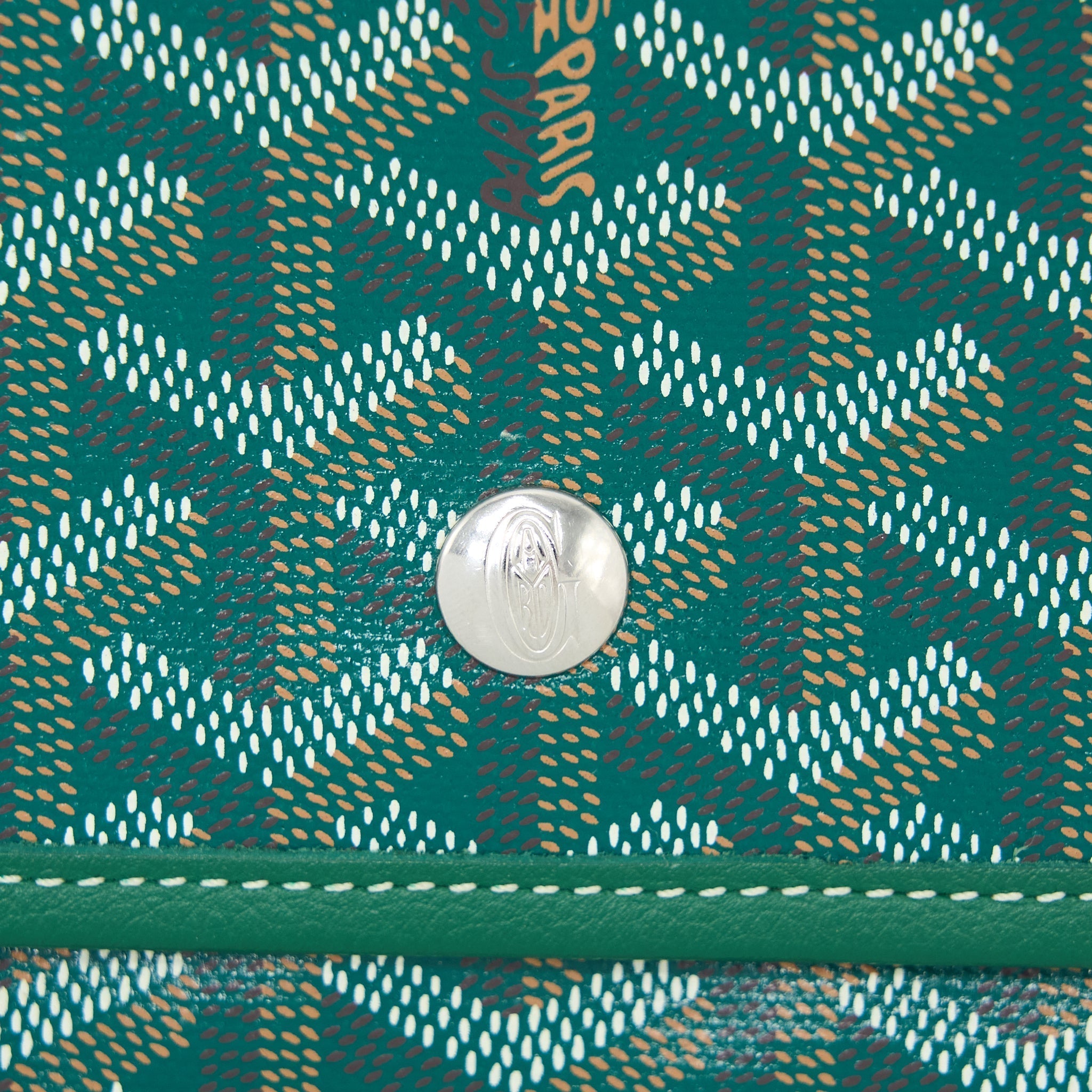 GOYARD POCHETTE PLUMET GOYARDINE CANVAS VERT SHW