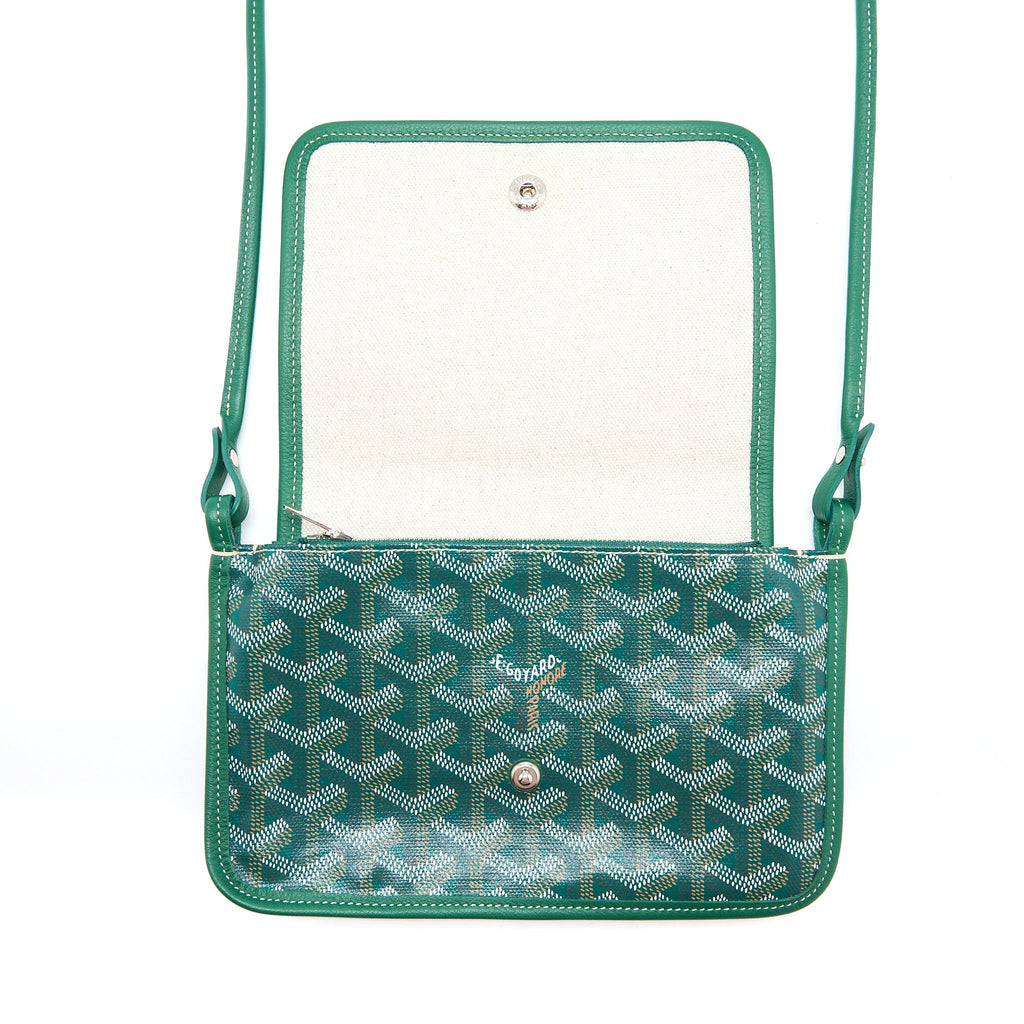 GOYARD POCHETTE PLUMET GOYARDINE CANVAS VERT SHW