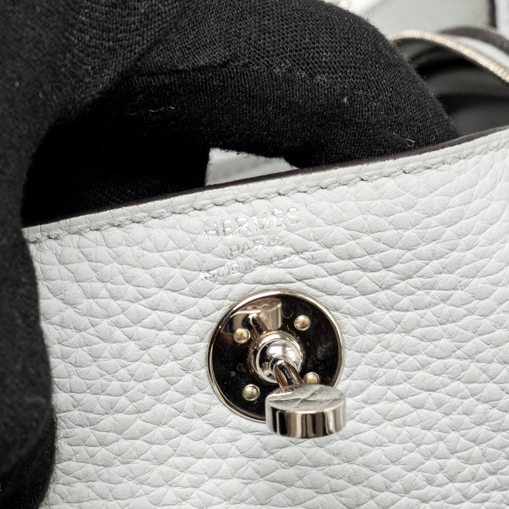 Hermes Mini Lindy Clemence blue pale SHW