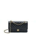 CHANEL MEDIUM CLASSIC FLAP BAG CAVIAR BLACK GHW