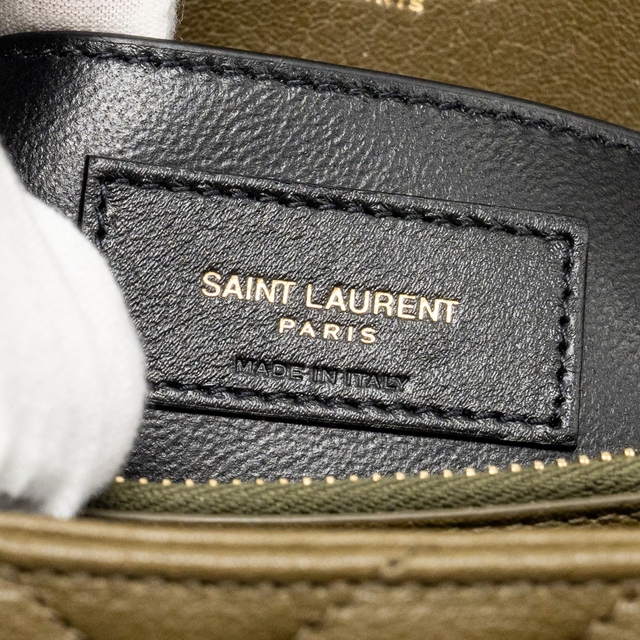 SAINT LAURENT/YSL MEDIUM COLLEGE BAG QUILTED LAMBSKIN ANEMONE GREEN GHW