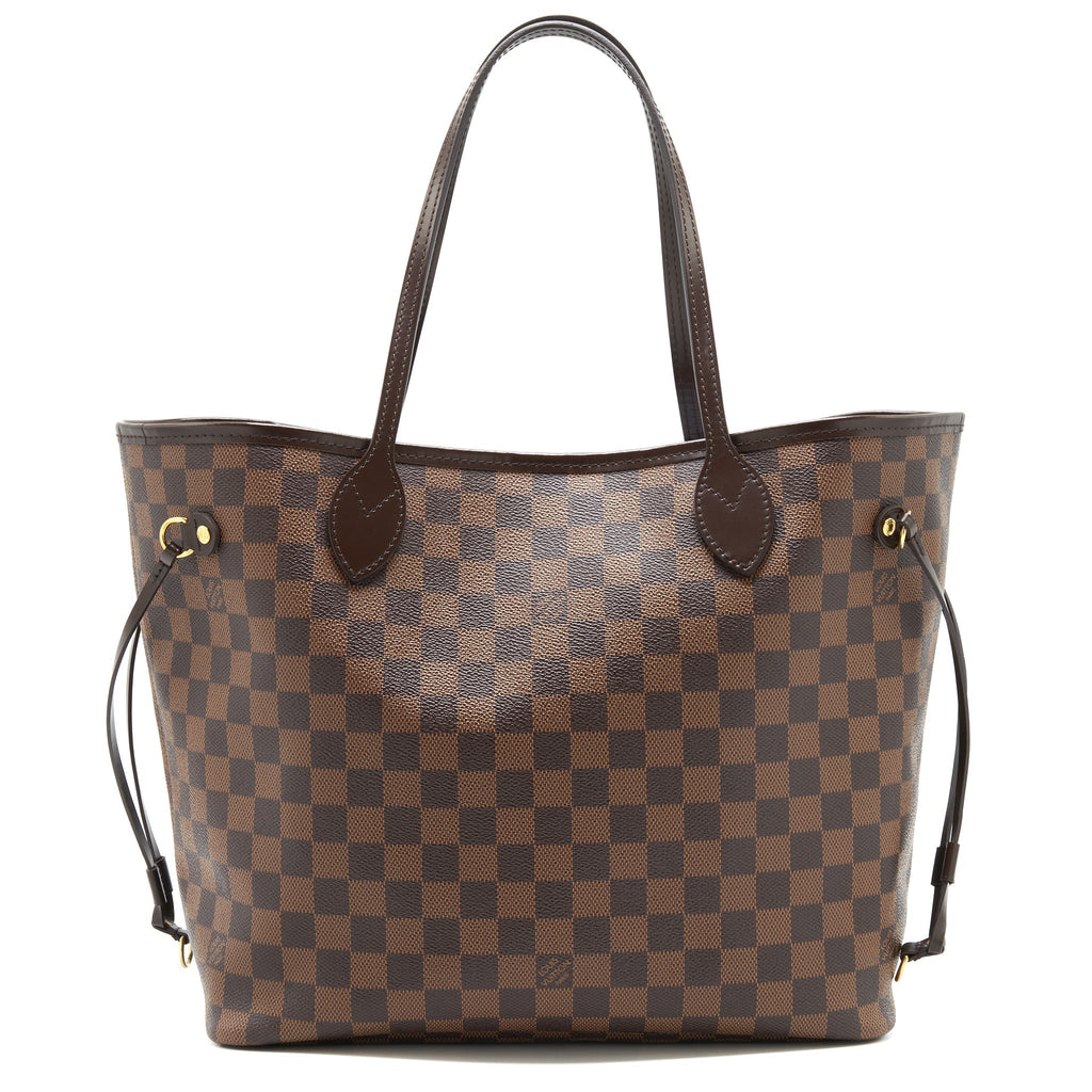 LOUIS VUITTON NEVERFULL MM DAMIER EBENE CANVAS /ROSE BALLERINE
