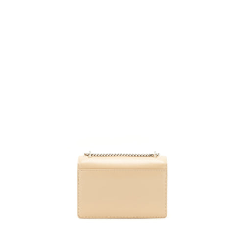 SAINT LAURENT MINI SUNSET CALFSKIN BEIGE SHW