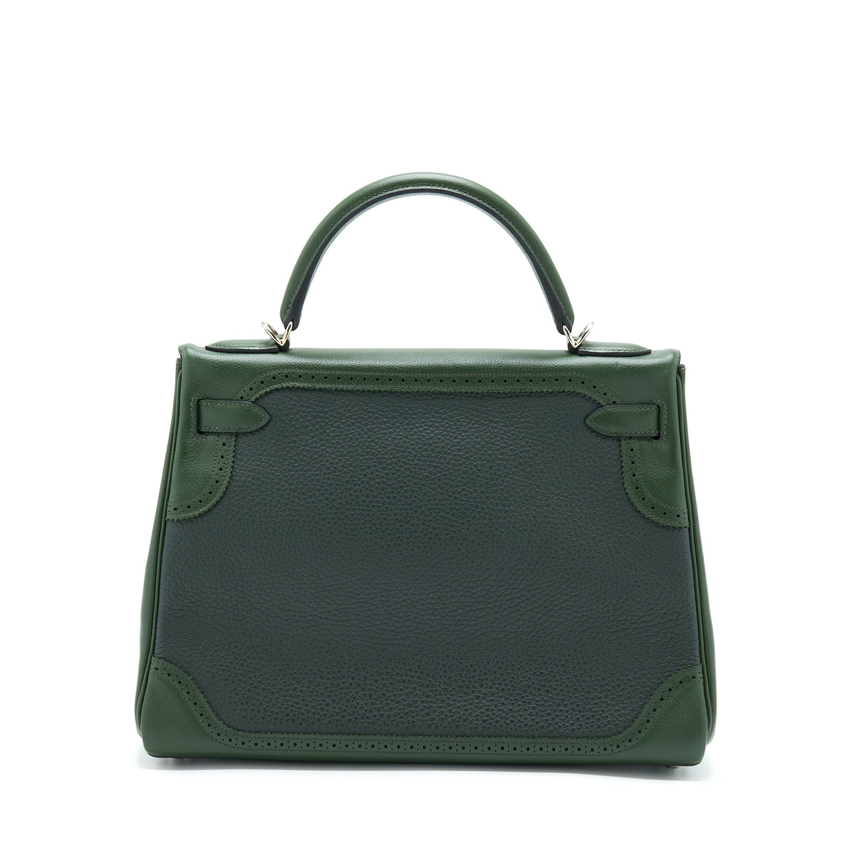 Hermes Kelly 32 Ghillies Clemence Vert Fonce/Vert Anglais SHW