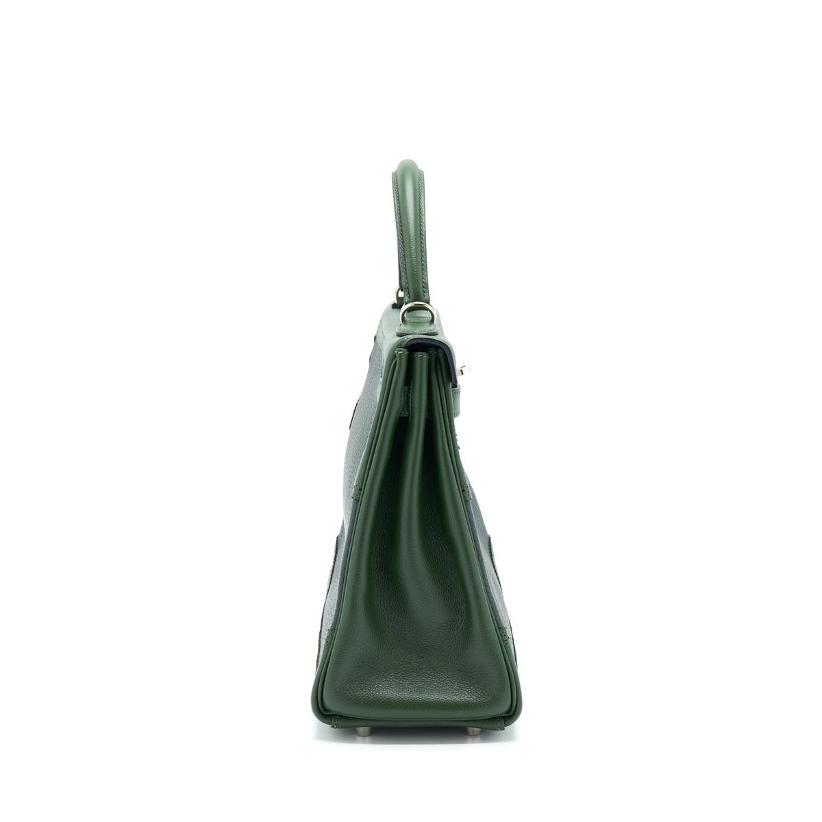 Hermes Kelly 32 Ghillies Clemence Vert Fonce/Vert Anglais SHW