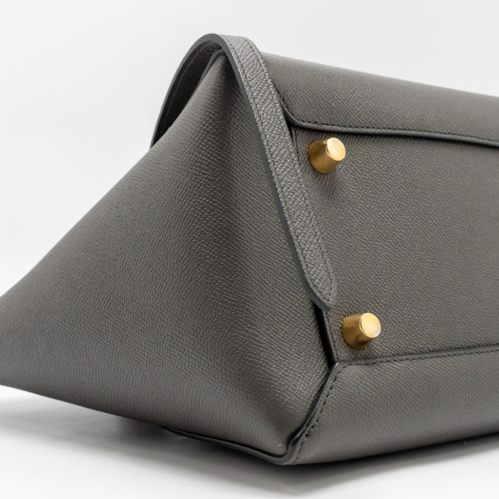 CELINE MINI BELT BAG CALFSKIN GREY GHW
