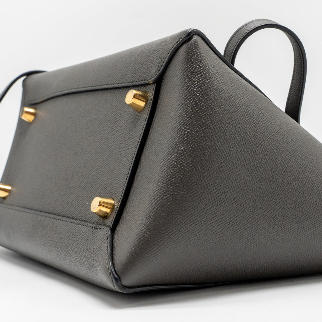 CELINE MINI BELT BAG CALFSKIN GREY GHW