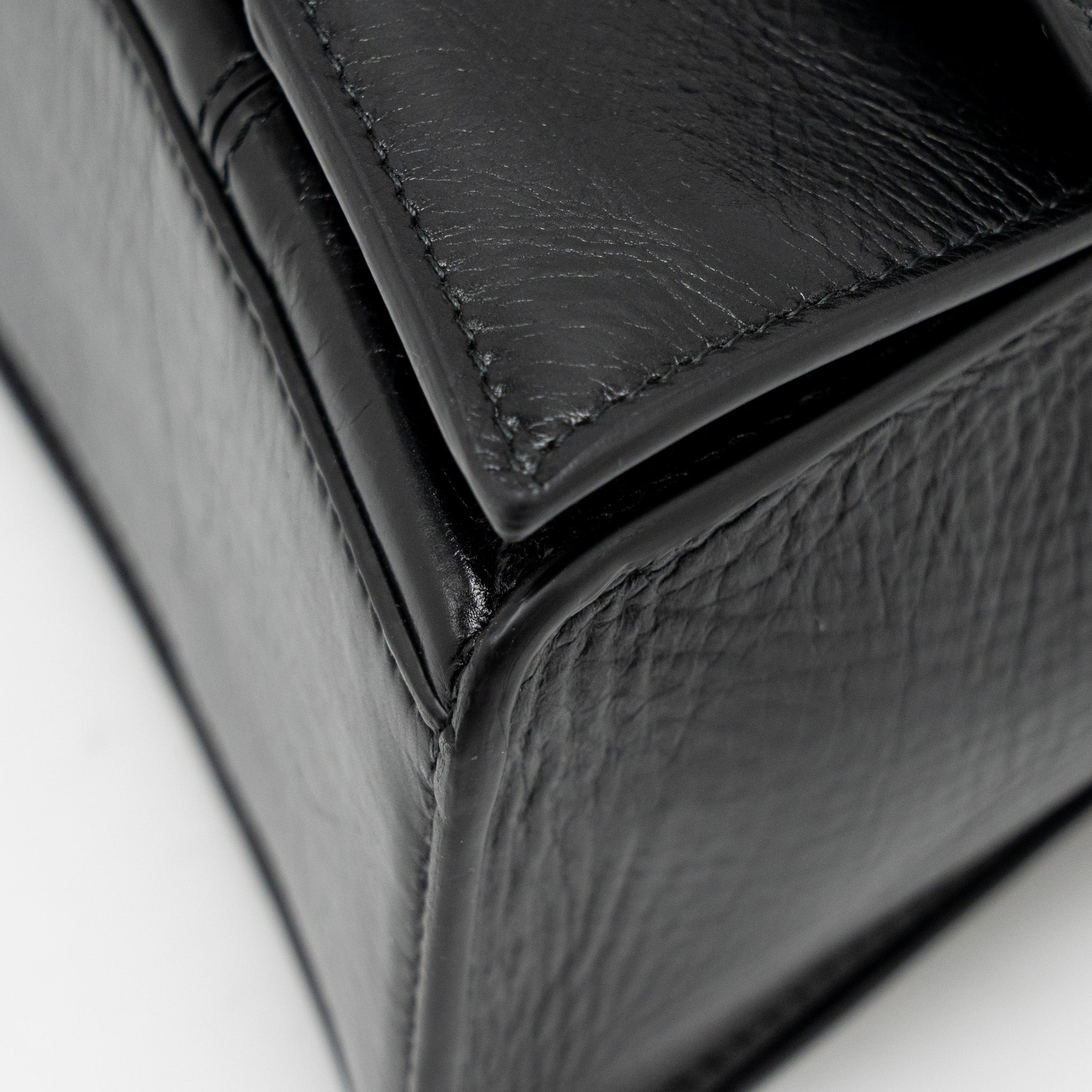 BALENCIAGA MEDIUM CRUSH SHOULDER BAG CALFSKIN LEATHER BLACK SHW