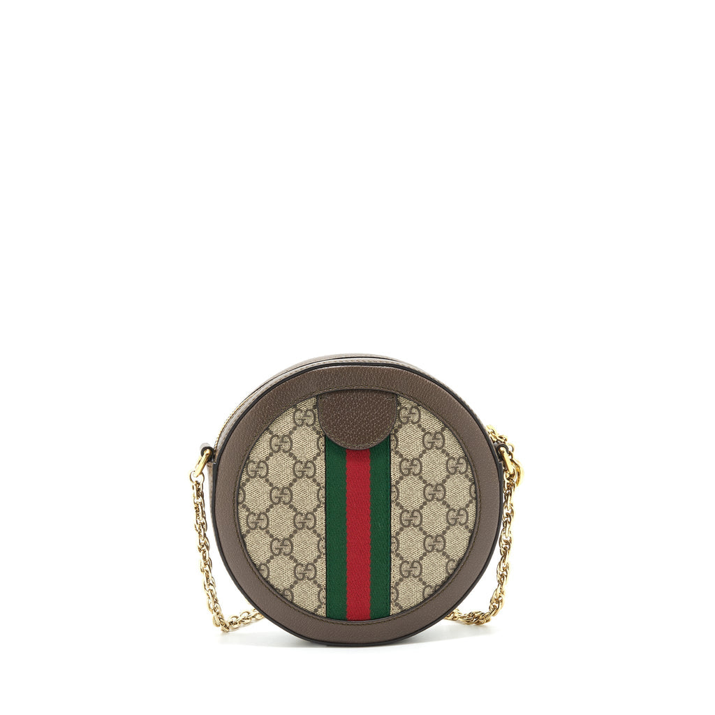 GUCCI OPHIDIA CROSSBODY ROUND BAG GHW