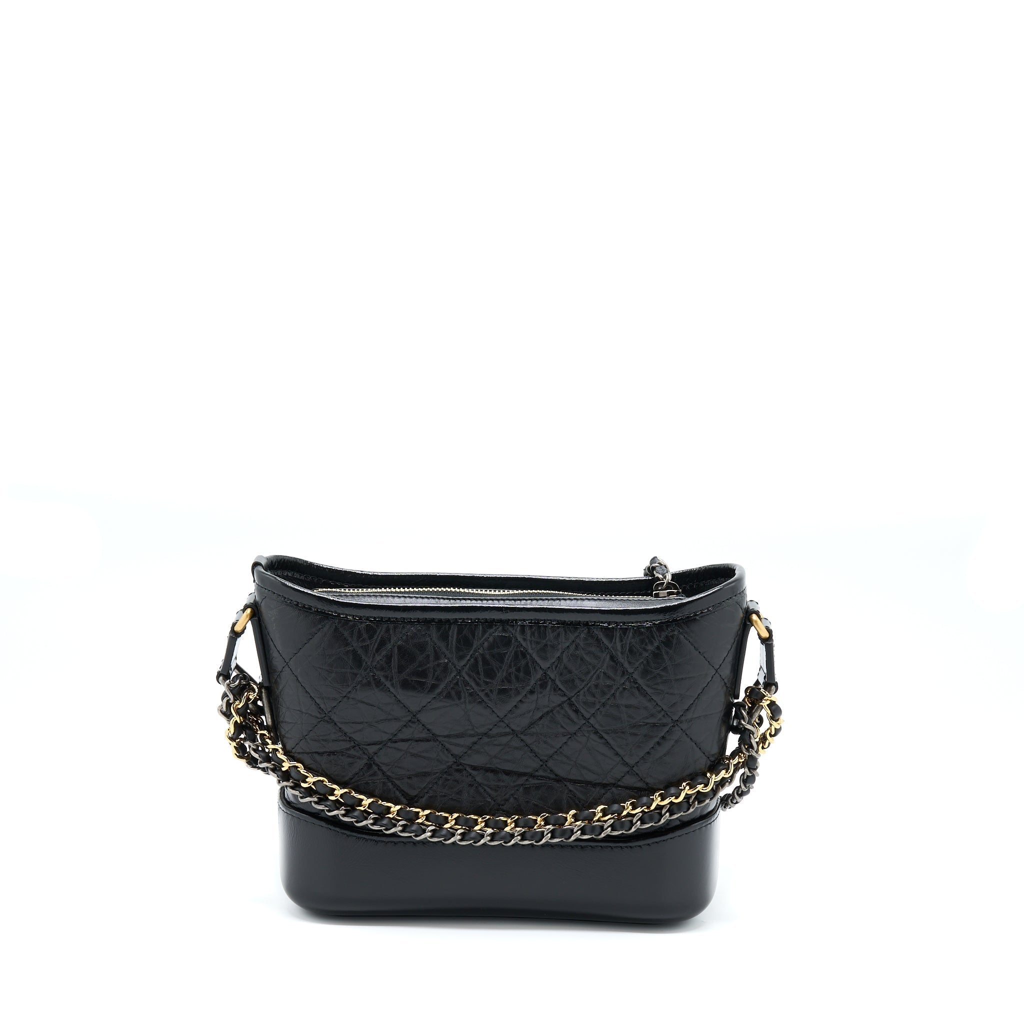 CHANEL SMALL GABRIELLE HOBO BAG BLACK WITH MULTICOLOUR HARDWARE (MICROCHIP)