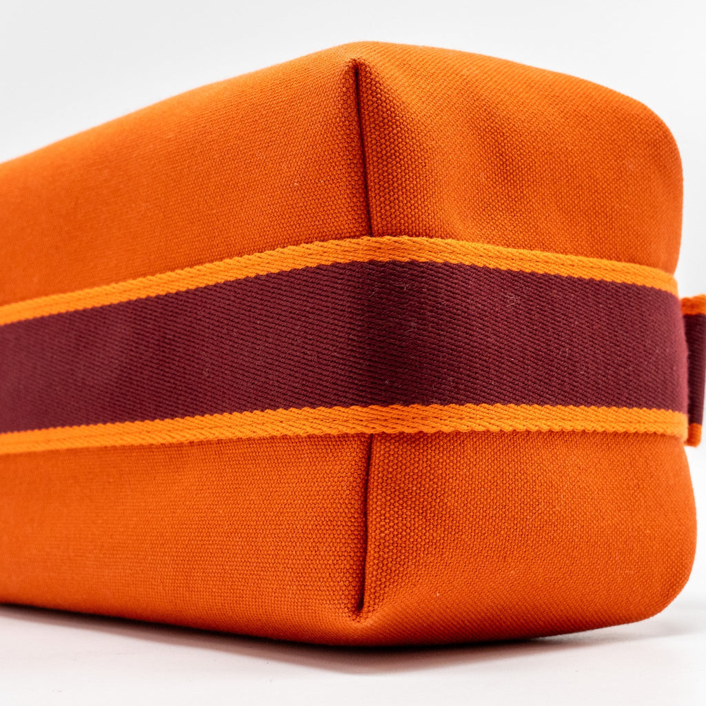 HERMES TROUSSE DE TOILETTE BRIDE A BRAC PM ORANGE SHW