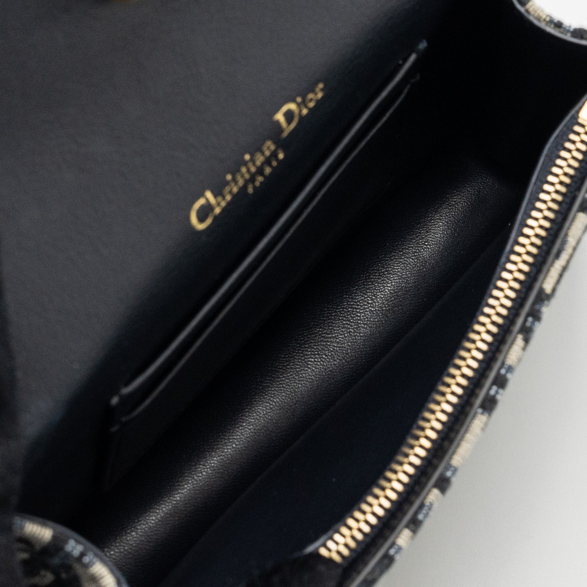 DIOR SADDLE BELT BAG BLUE OBLIQUE JACQUARD CANVAS GHW