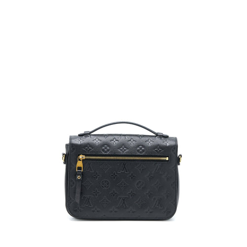 LOUIS VUITTON POCHETTE MÉTIS MONOGRAM EMPREINTE BLACK GHW