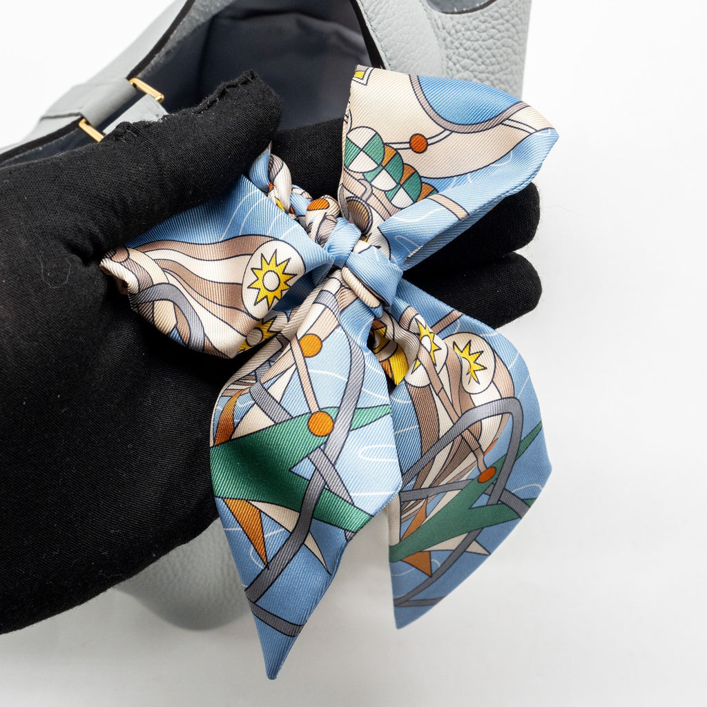 HERMES PICOTIN 18 CLEMENCE BLUE PALE GHW
