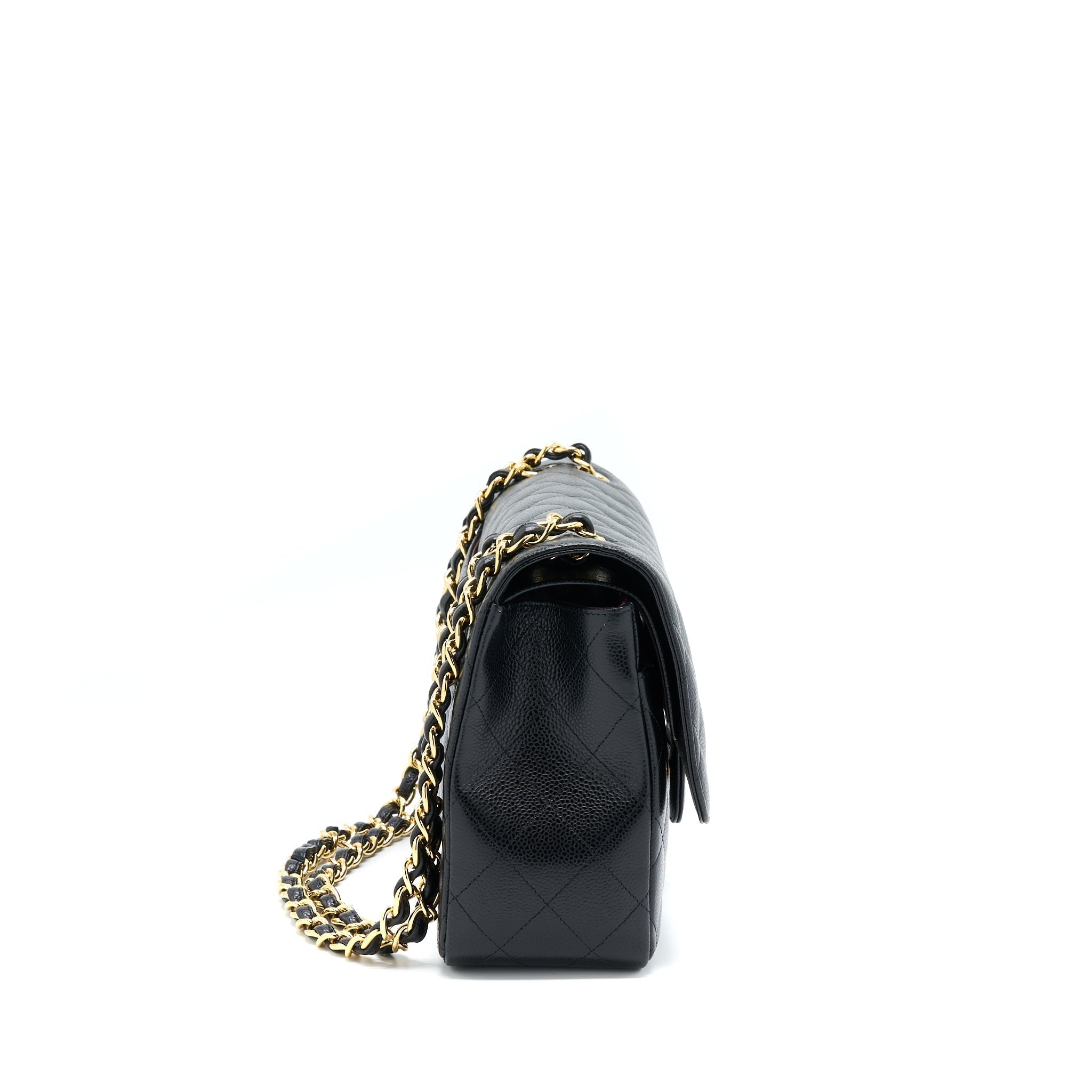 CHANEL JUMBO CLASSIC FLAP BAG CAVIAR BLACK GHW