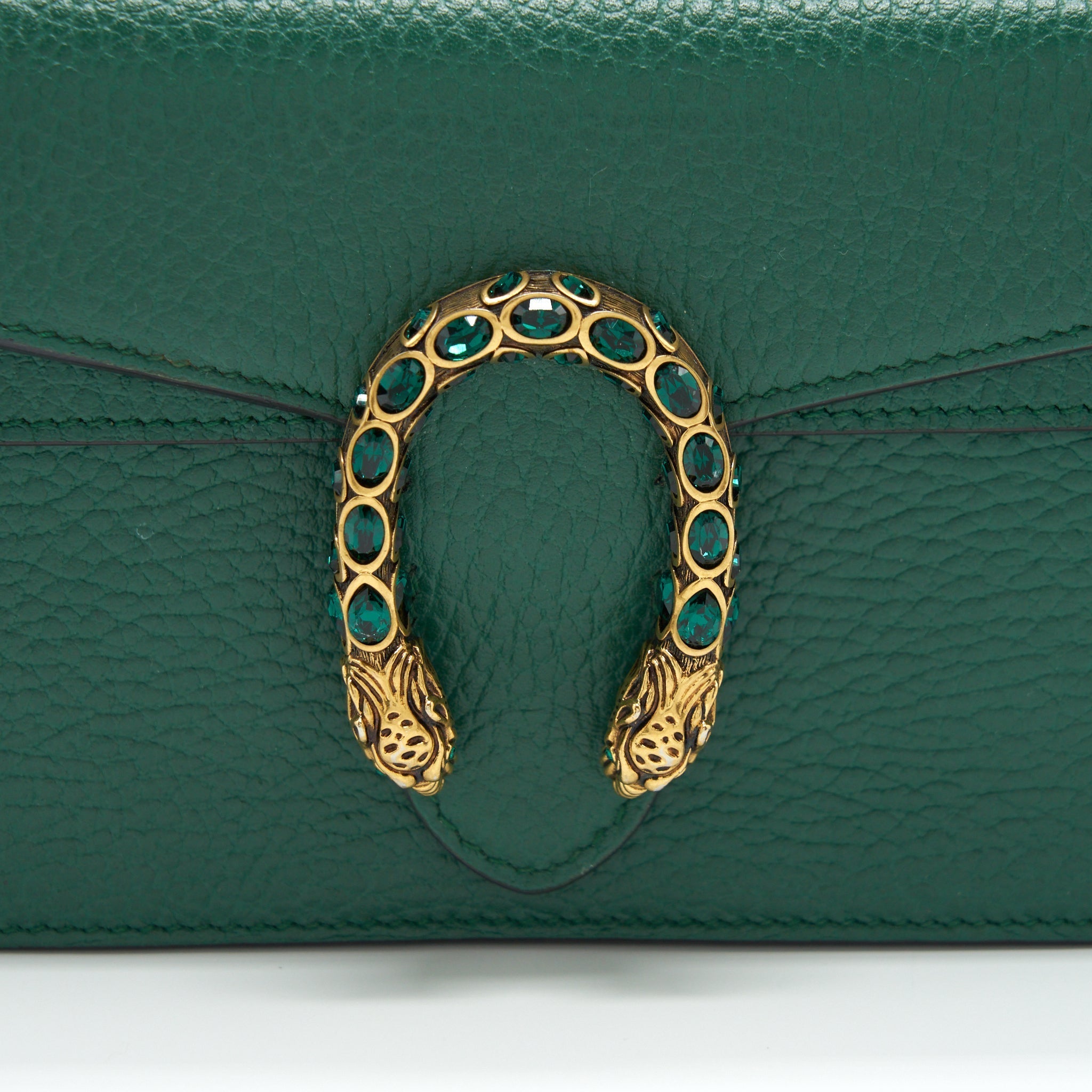 GUCCI SUPER MINI DIONYSUS GREEN GOLD AND SILVER HARDWARE