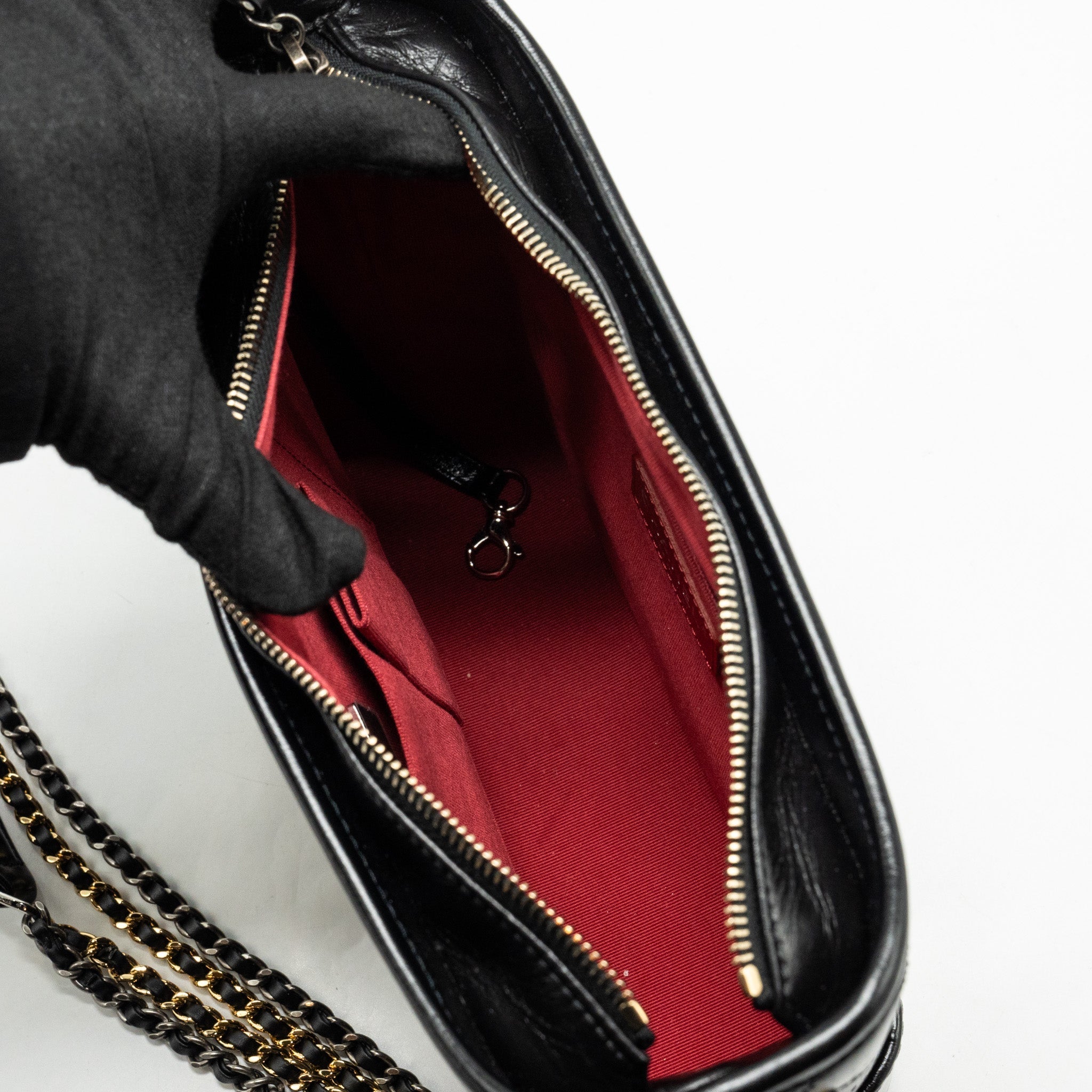 CHANEL NEW MEDIUM GABRIELLE HOBO BAG CALFSKIN BLACK MULTICOLOUR HARDWARE (MICROCHIP)