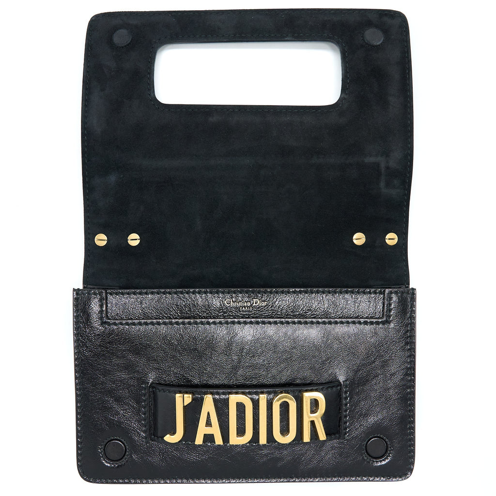 DIOR J'ADIOR MEDIUM FLAP BAG WITH CHAIN BLACK GHW