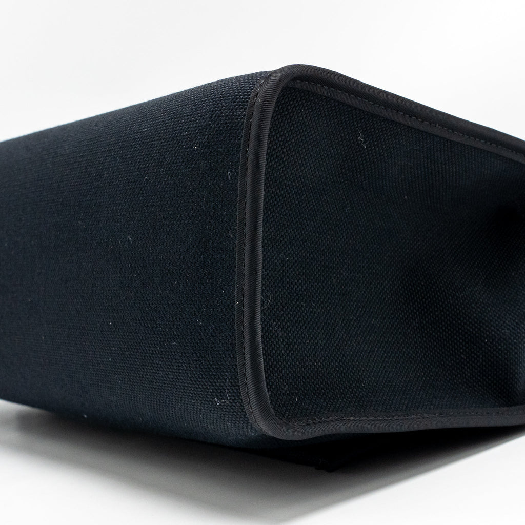HERMES HERBAG 31 ZIP BAG CANVAS / HUNTER LEATHER BLACK SHW