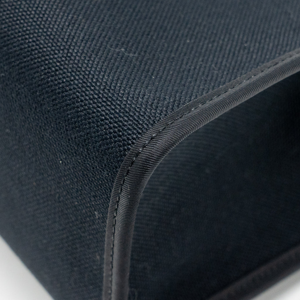 HERMES HERBAG 31 ZIP BAG CANVAS / HUNTER LEATHER BLACK SHW