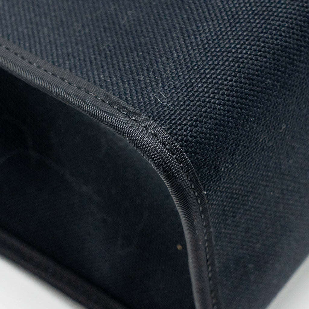 HERMES HERBAG 31 ZIP BAG CANVAS / HUNTER LEATHER BLACK SHW