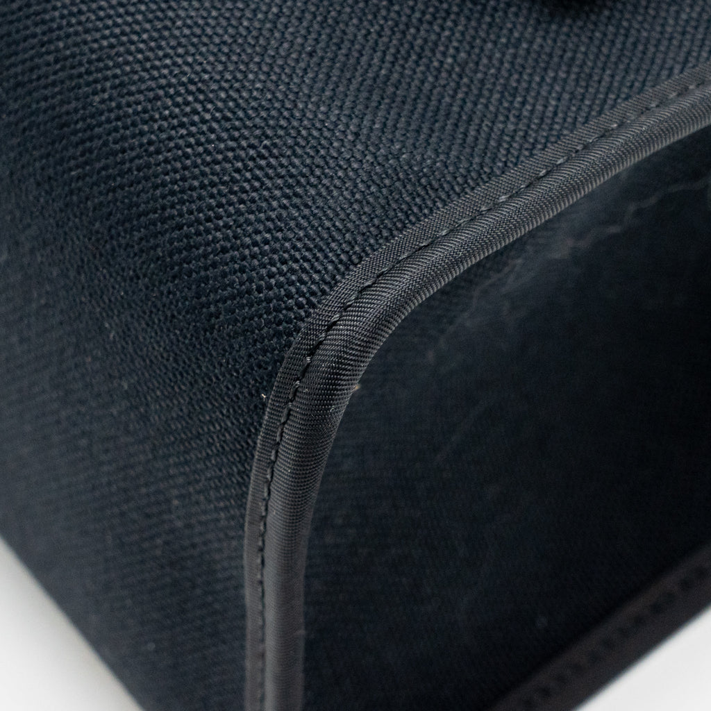 HERMES HERBAG 31 ZIP BAG CANVAS / HUNTER LEATHER BLACK SHW