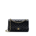 CHANEL JUMBO CLASSIC DOUBLE FLAP BAG LAMBSKIN BLACK GHW