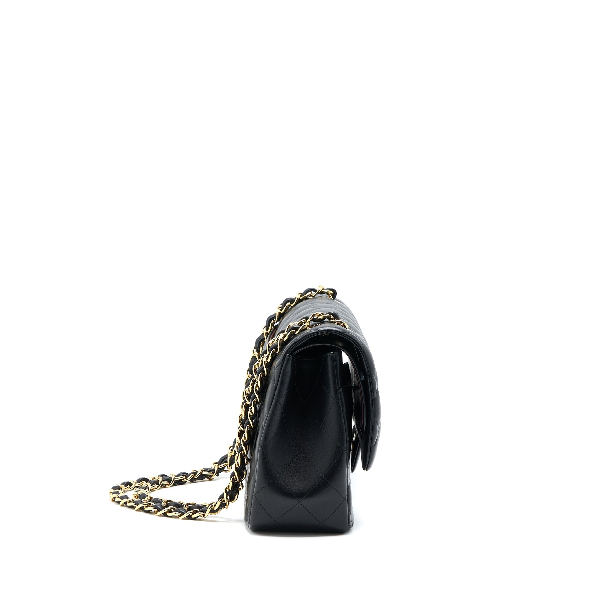 CHANEL JUMBO CLASSIC DOUBLE FLAP BAG LAMBSKIN BLACK GHW