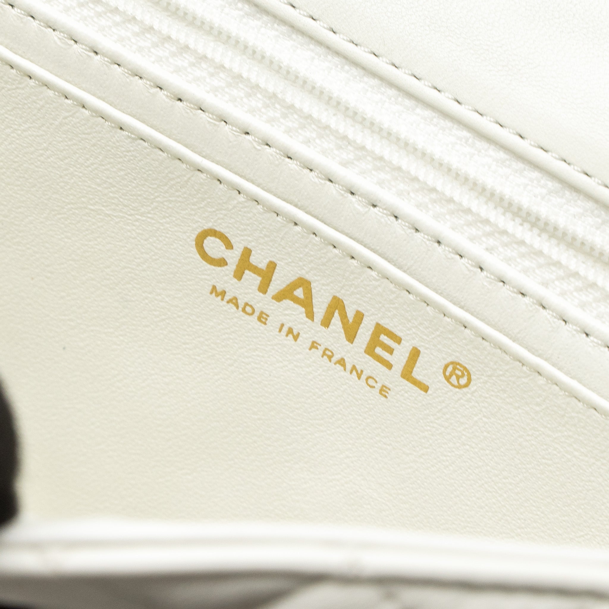CHANEL QUILTED FLAP BAG WITH HEART CHARM LAMBSKIN WHITE LGHW
