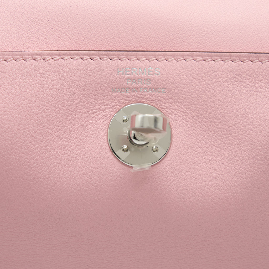 Hermes Mini Lindy Swift 3Q Rose Sakura SHW