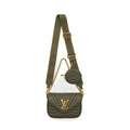 LOUIS VUITTON NEW WAVE MULTI POCHETTE CALFSKIN KAKI GREEN GHW