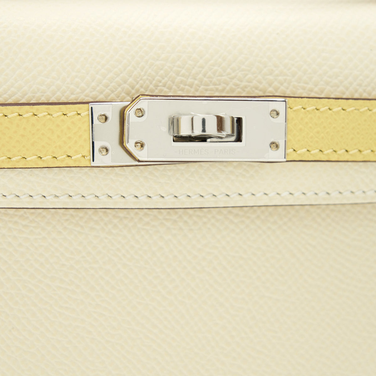 Hermes Mini Kelly Ⅱ epsom Nata/ Sesame / Jaune Poussin SHW
