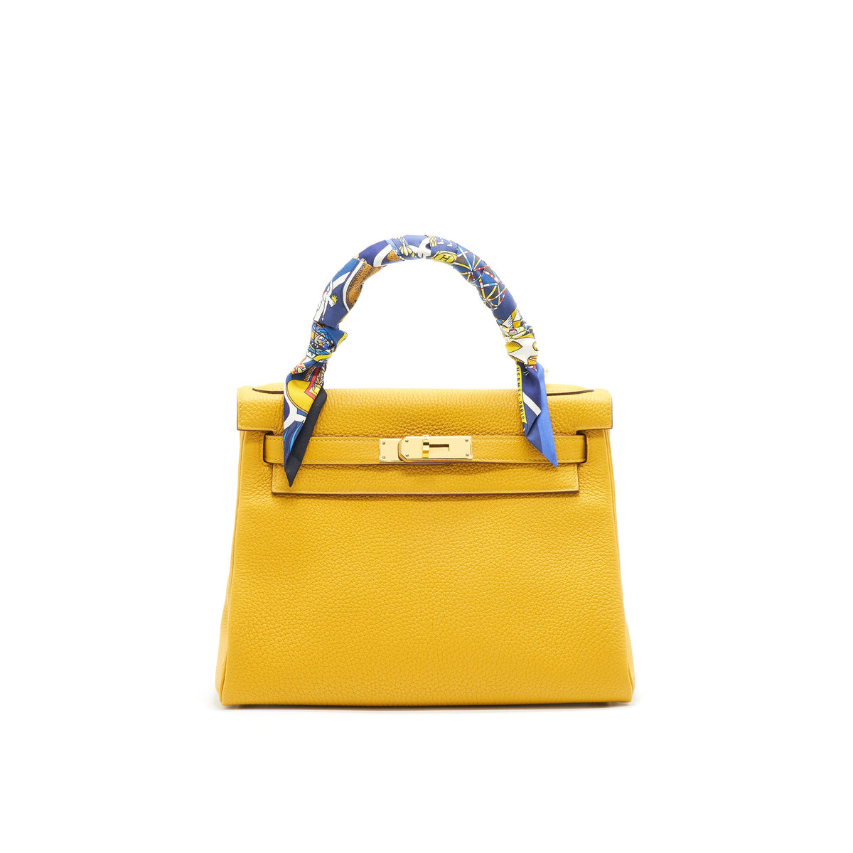 Hermes Kelly 28 Clemence Jaune Amber GHW