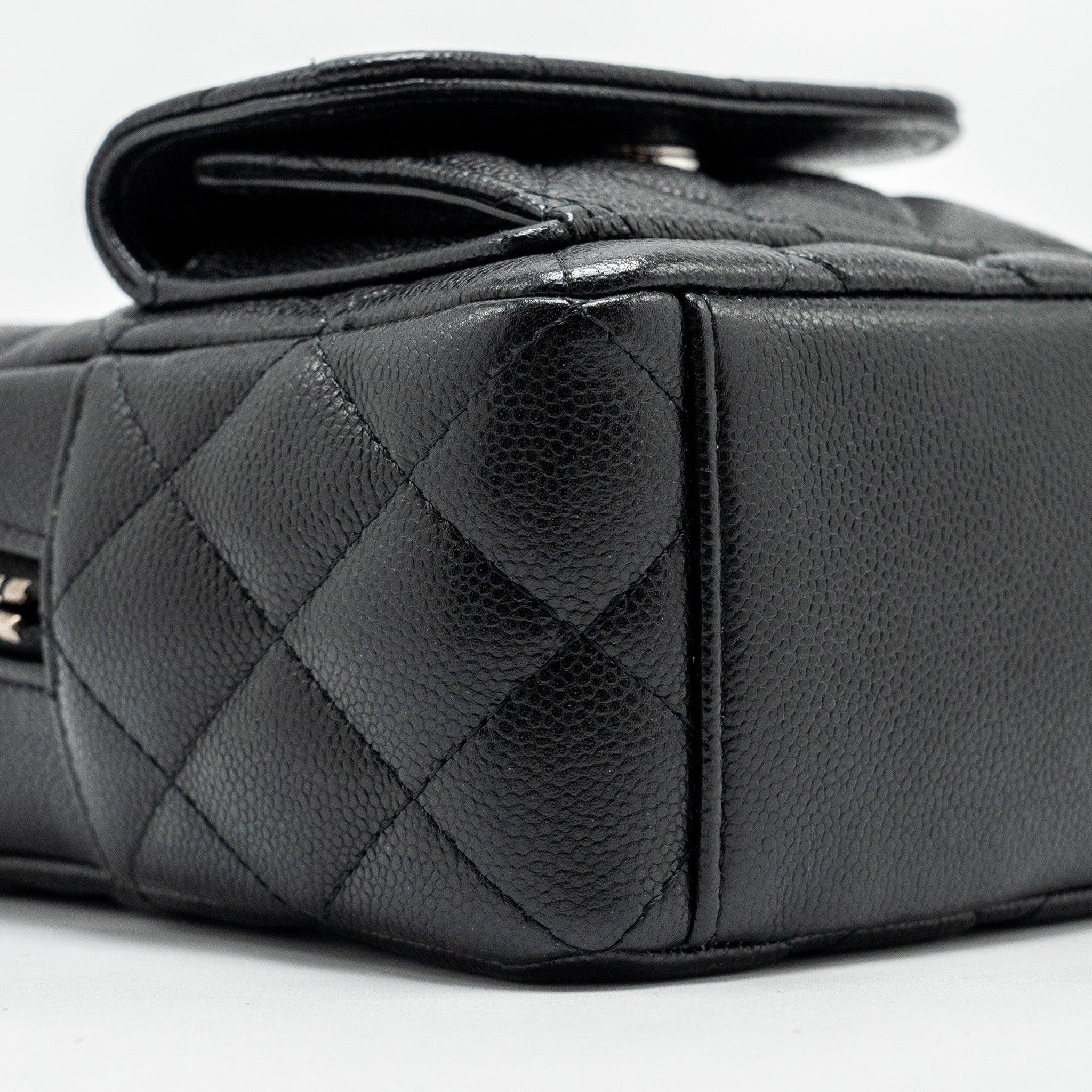 CHANEL 24P MINI BACKPACK/CROSSBODY BAG CAVIAR BLACK SHW (MICROCHIP)