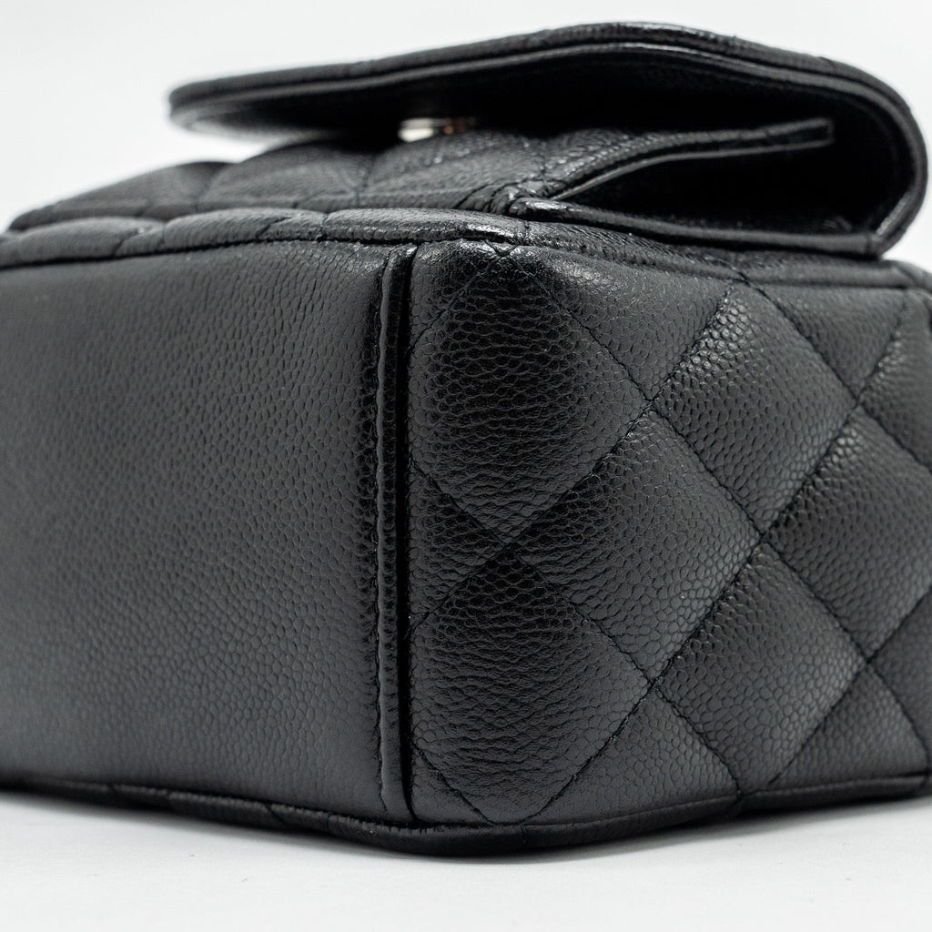 CHANEL 24P MINI BACKPACK/CROSSBODY BAG CAVIAR BLACK SHW (MICROCHIP)