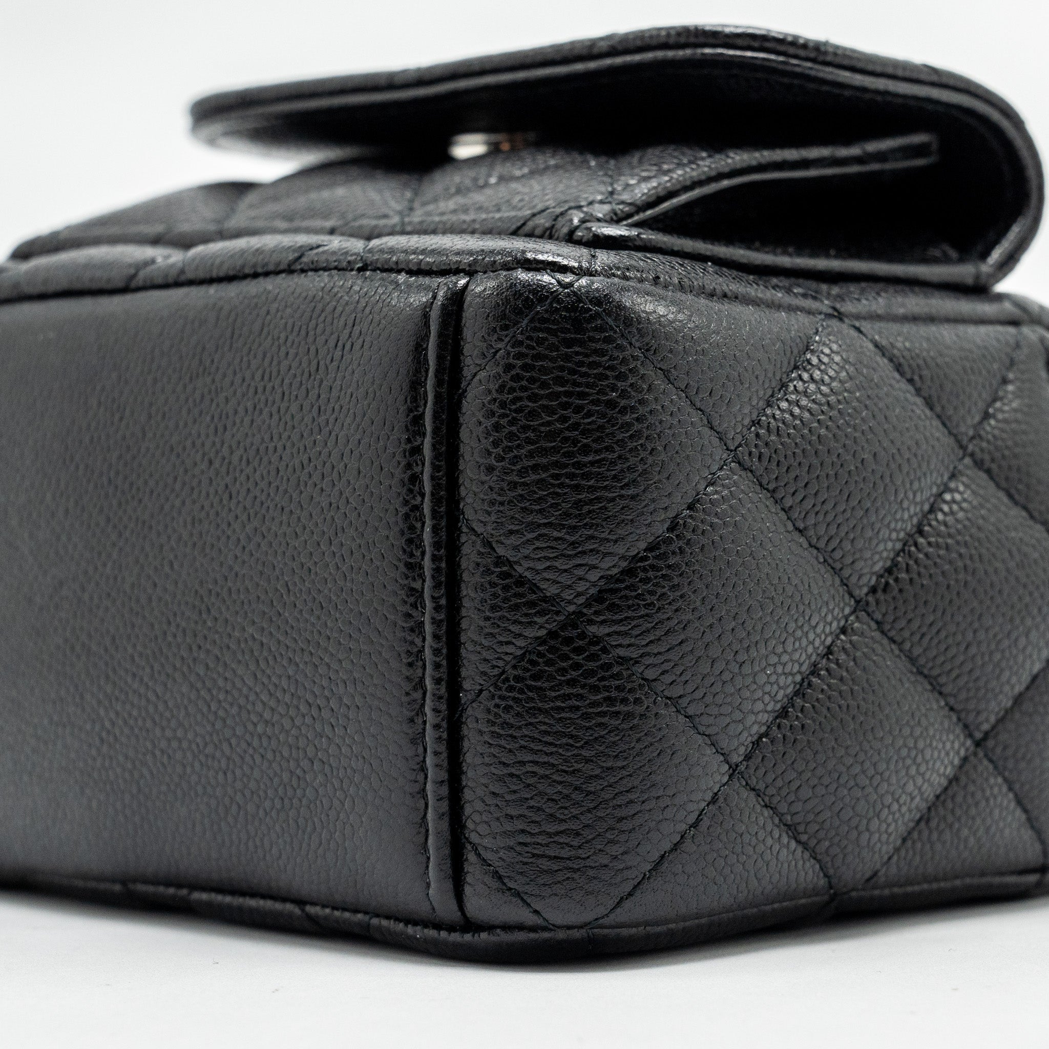 CHANEL 24P MINI BACKPACK/CROSSBODY BAG CAVIAR BLACK SHW (MICROCHIP)