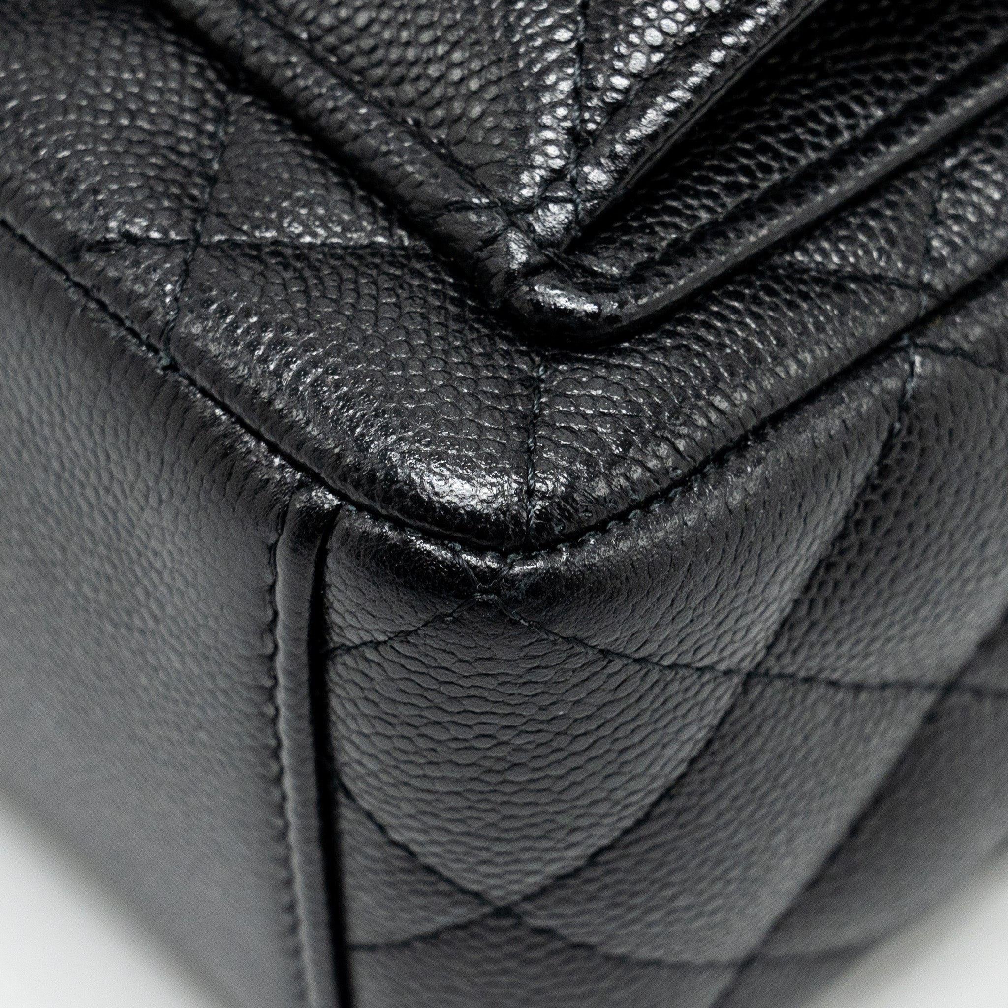 CHANEL 24P MINI BACKPACK/CROSSBODY BAG CAVIAR BLACK SHW (MICROCHIP)