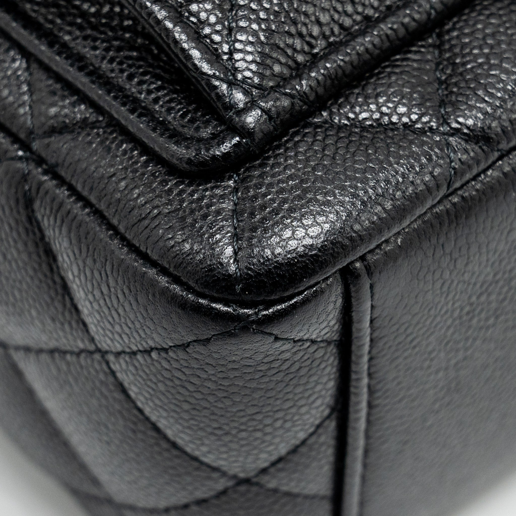CHANEL 24P MINI BACKPACK/CROSSBODY BAG CAVIAR BLACK SHW (MICROCHIP)
