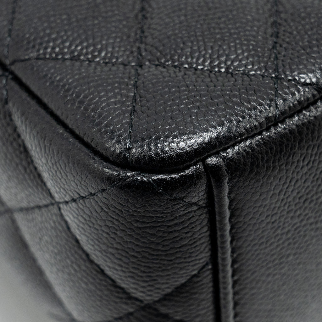 CHANEL 24P MINI BACKPACK/CROSSBODY BAG CAVIAR BLACK SHW (MICROCHIP)
